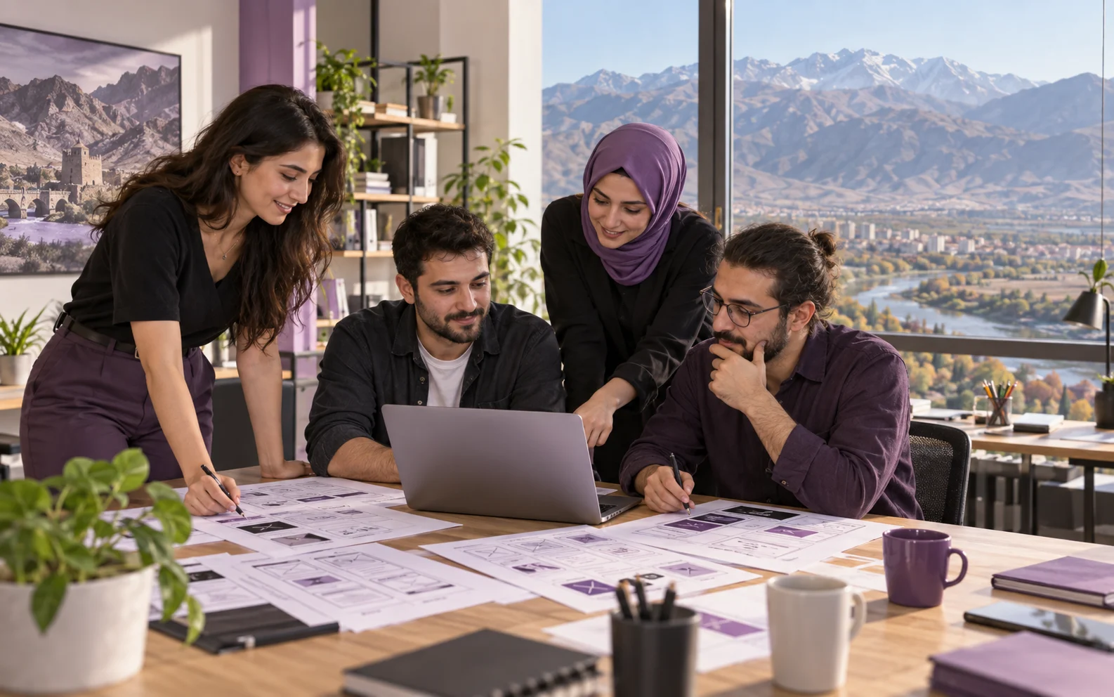 Erzincan web tasarım projesi için birlikte çalışan ekip